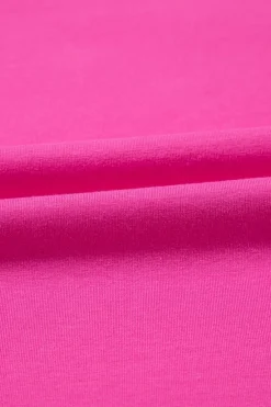 Discount Dear-Lover Casual Round Neck Bubble Sleeve T-shirt Strawberry Pink
