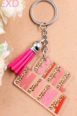 Outlet Dear-Lover GIRL MAMA Tassel Keychain Strawberry Pink