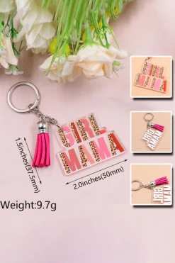 Outlet Dear-Lover GIRL MAMA Tassel Keychain Strawberry Pink