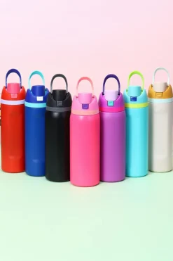 Fashion Dear-Lover Insulated Stainless Steel Tumbler with Carry Loop 16oz Strawberry Pink