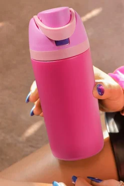Fashion Dear-Lover Insulated Stainless Steel Tumbler with Carry Loop 16oz Strawberry Pink