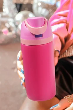 Fashion Dear-Lover Insulated Stainless Steel Tumbler with Carry Loop 16oz Strawberry Pink