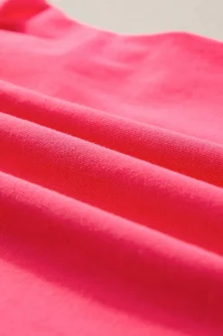 Outlet Dear-Lover Ruffled Wide Straps Slim Tank Top Strawberry Pink
