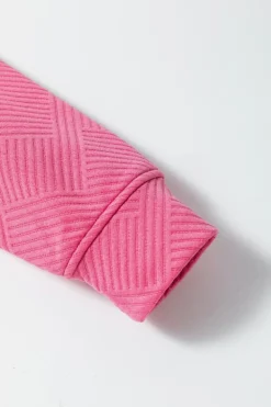 Discount Dear-Lover Ultra Loose Textured 2pcs Slouchy Outfit Strawberry Pink