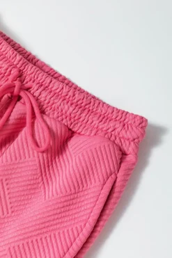 Discount Dear-Lover Ultra Loose Textured 2pcs Slouchy Outfit Strawberry Pink