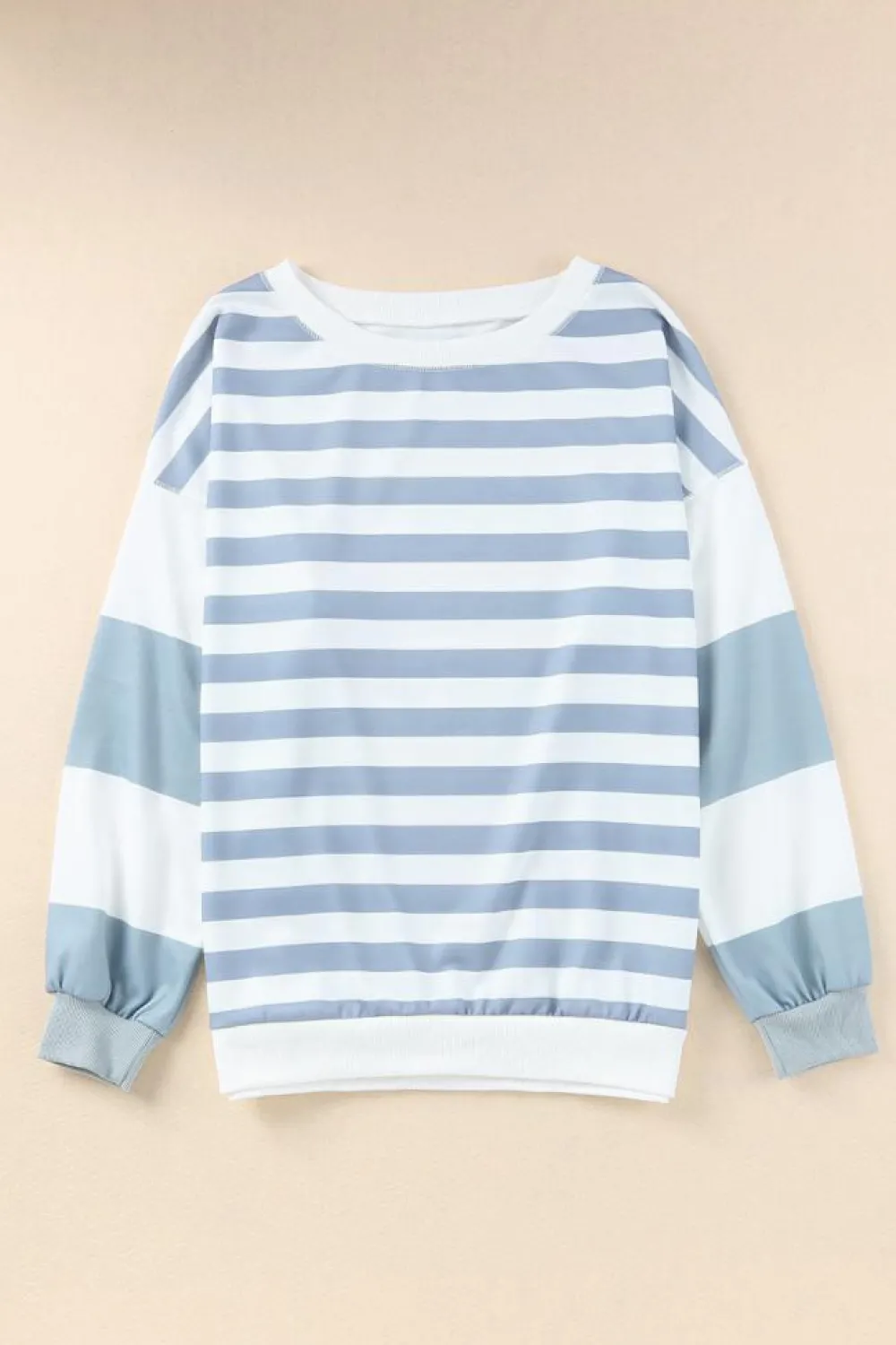 Sale Dear-Lover Drop Shoulder d Pullover Sweatshirt Stripe