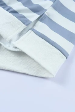 Sale Dear-Lover Drop Shoulder d Pullover Sweatshirt Stripe