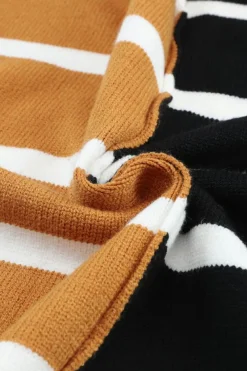Hot Dear-Lover Oversized Contrast Printed Dropped Shoulder Top Stripe