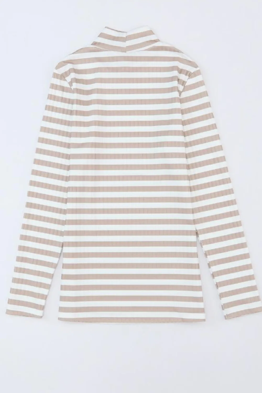 New Dear-Lover d Print Textured Knit Long Sleeve Tee Stripe