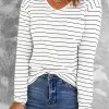 Best Dear-Lover d V Neck Long Sleeve Top Stripe