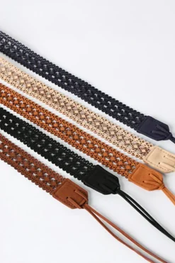 Fashion Dear-Lover Boho Tassel Crochet Self-tie Waist Belt Thai Curry