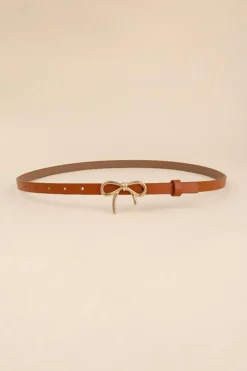 Discount Dear-Lover Bow Knot Decor Thin Waist Belt Thai Curry