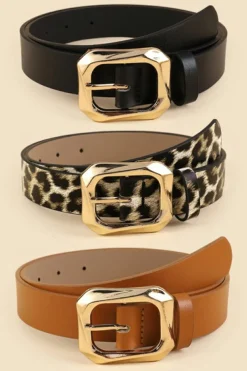 Best Dear-Lover Buckle PU Leather Waist Belt 105*2.8cm Thai Curry