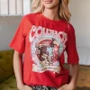 Outlet Dear-Lover COWBOY Take Me Away Graphic Western Loose Tee Tomato Red
