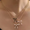Sale Dear-Lover Triple Layered Bowknot Necklace White