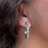 Best Dear-Lover Boho Decor C-shape Stud Earrings Turquoise