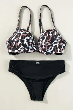 New Dear-Lover Twisted Bust Leopard Bikini Set Leopard-2