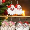 Fashion Dear-Lover 3 Pairs Christmas Santa Clause Pendant Hook Earrings White
