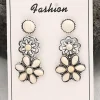 Outlet Dear-Lover 3 Pairs Western Turquoise Stud Earrings White