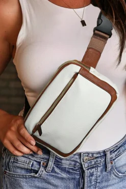 Fashion Dear-Lover Adjustable Strap Mini PU Leather Crossbody Bag White