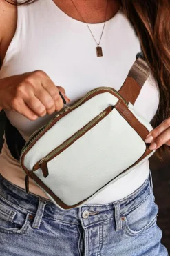 Fashion Dear-Lover Adjustable Strap Mini PU Leather Crossbody Bag White
