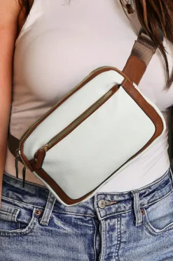 Fashion Dear-Lover Adjustable Strap Mini PU Leather Crossbody Bag White