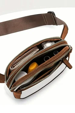 Fashion Dear-Lover Adjustable Strap Mini PU Leather Crossbody Bag White