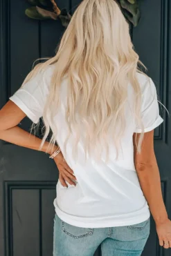 Clearance Dear-Lover American Honey Graphic Tee White
