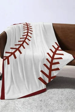 Sale Dear-Lover Ball Game Fashion Fleece Blanket White