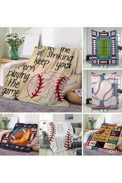 Sale Dear-Lover Ball Game Fashion Fleece Blanket White