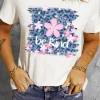 Best Dear-Lover Be Kind Cherry Blossoms Leopard Graphic T Shirt White