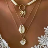 Sale Dear-Lover Beach Seashell Multi Layered Pendant Necklace White