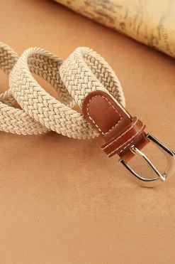 Hot Dear-Lover Boho Style Woven Canvas Waist Belt White