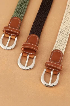 Hot Dear-Lover Boho Style Woven Canvas Waist Belt White