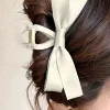 Outlet Dear-Lover Bow Decor Large Hair Claw Clip White