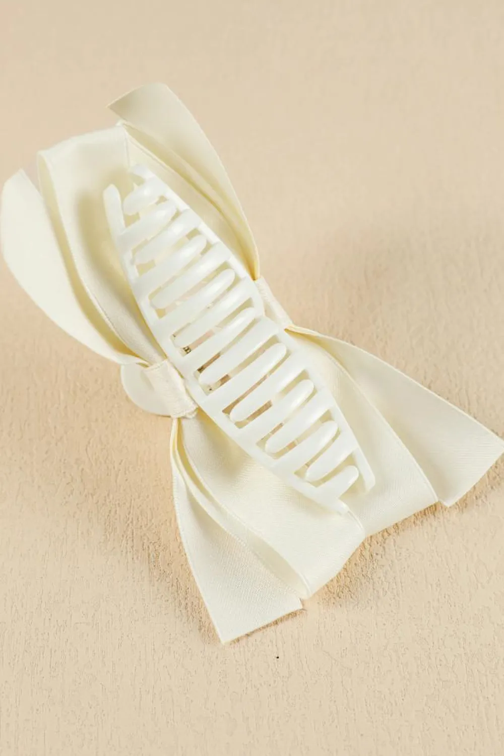 Outlet Dear-Lover Bow Decor Large Hair Claw Clip White