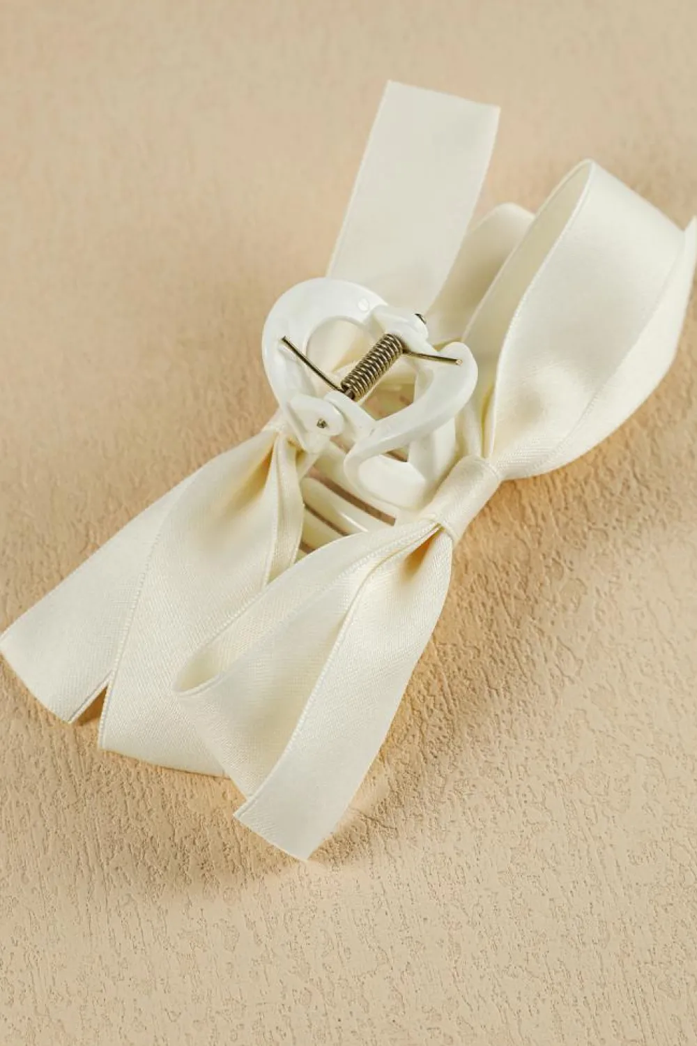 Outlet Dear-Lover Bow Decor Large Hair Claw Clip White