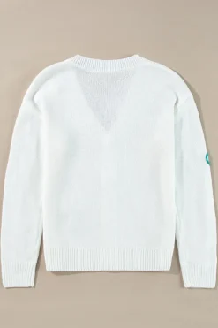 Outlet Dear-Lover Bowknot Drop Shoulder Knitted Button up Cardigan White