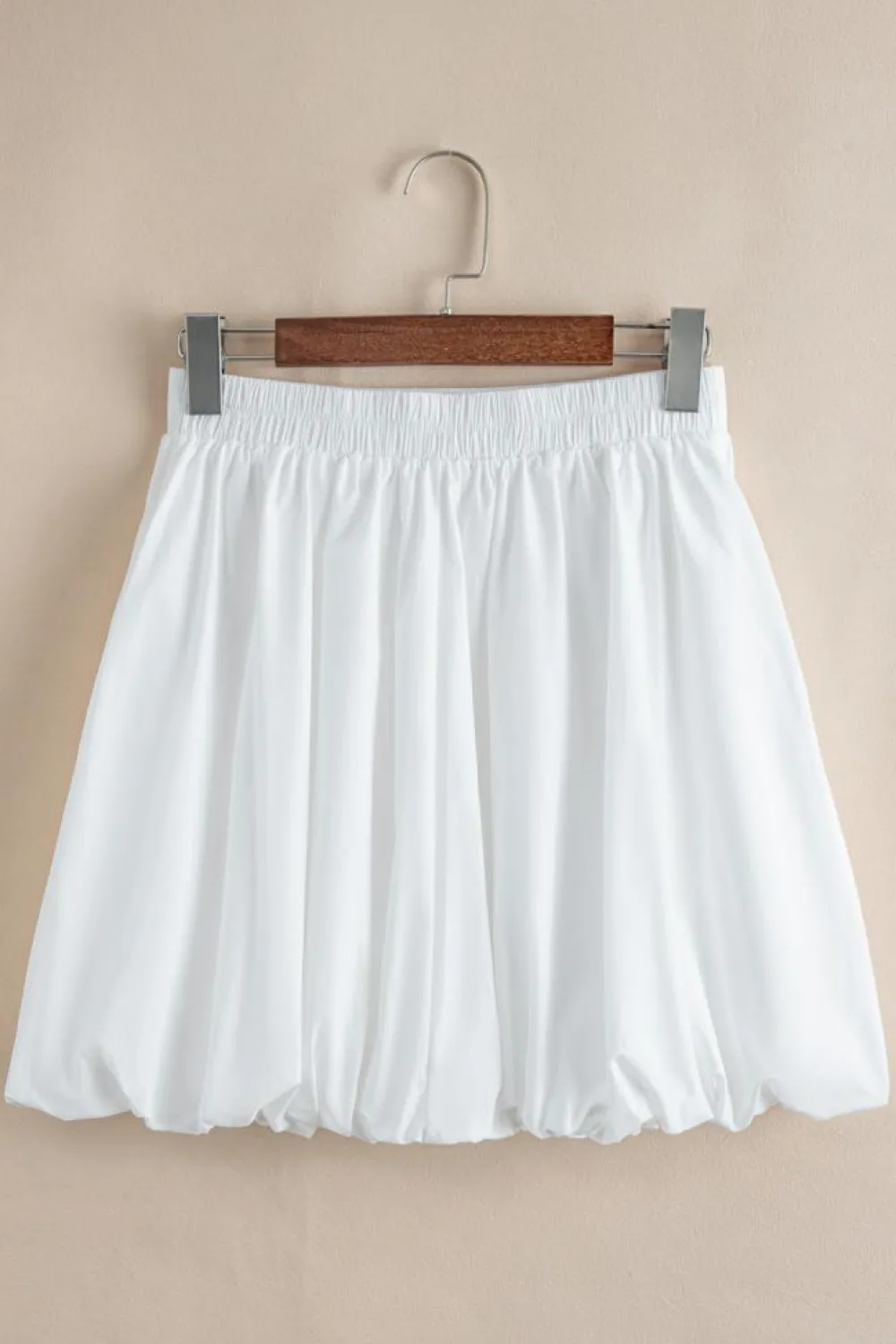 Discount Dear-Lover Bubble Mini Skirt with Pockets White