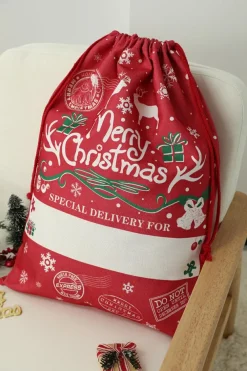 Clearance Dear-Lover Christmas Drawstring Large Gift Bag 50*66cm White