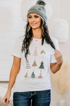Discount Dear-Lover Christmas Tree Graphic Tee White