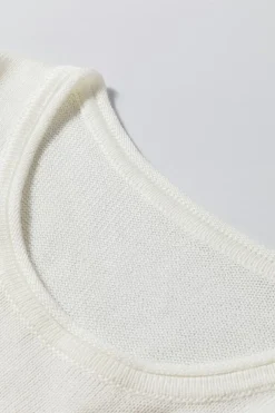 Clearance Dear-Lover COFFEE BEACH REPEAT Graphic Sweater White