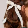 Outlet Dear-Lover Contrast Trim Colorblock Bowknot Hair Pin White