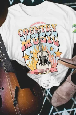 Outlet Dear-Lover COUNTRY MUSIC NASHVILLE Graphic Tee White
