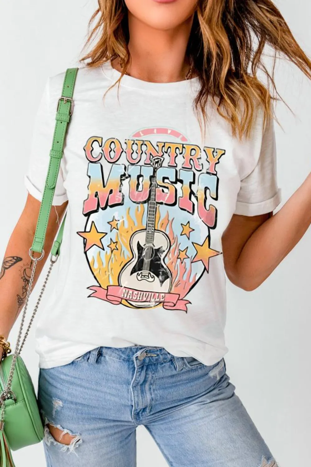Outlet Dear-Lover COUNTRY MUSIC NASHVILLE Graphic Tee White