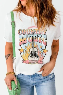 Outlet Dear-Lover COUNTRY MUSIC NASHVILLE Graphic Tee White