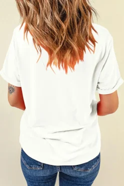 Outlet Dear-Lover Crawfish Bow Printed Casual T Shirt White