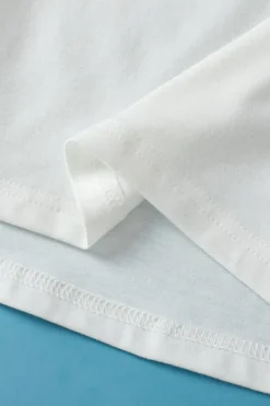 Sale Dear-Lover Crew Neck Pleated Tank Top White
