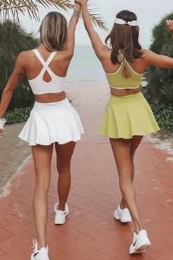 Online Dear-Lover Crisscross Cut Out High Waist Workout Dress White