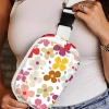 Sale Dear-Lover Cute Summer Flower Print Crossbody Bag White